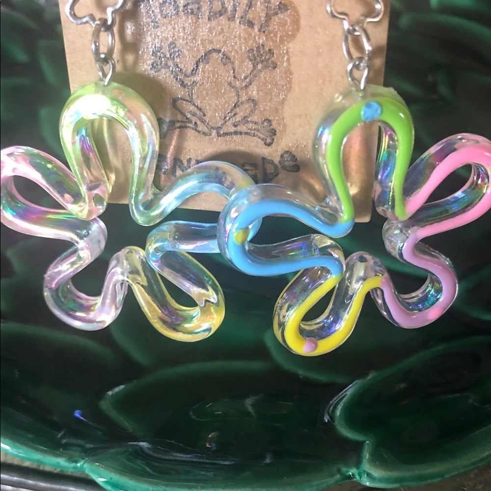 Vibrant Multicolor Glass Earrings